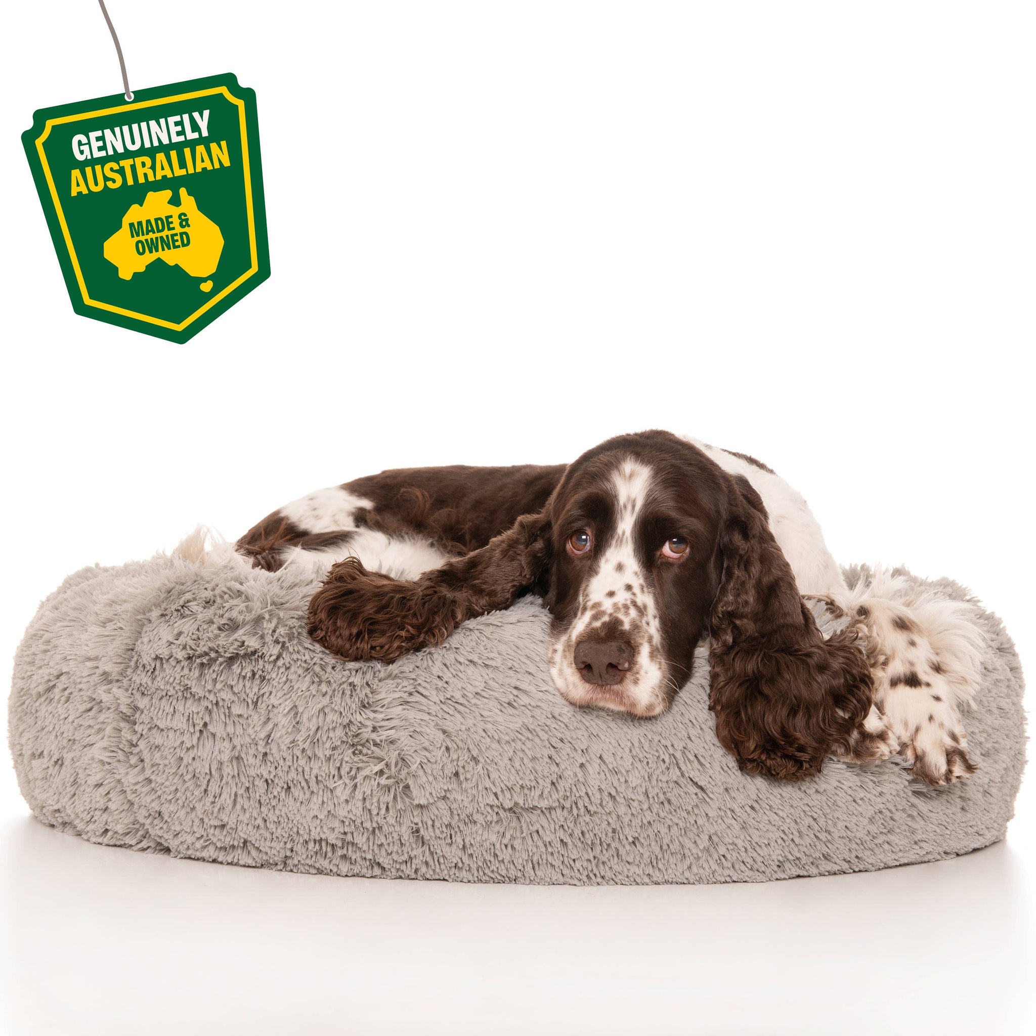 Kloud9 Teddy - Australia's Best Calming Dog Bed (Aus Made!): Grey / Large