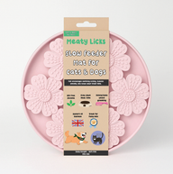 DOG ENRICHMENT | Meaty Licks: Daisy Delight Slow Feeder  – Soft Pink