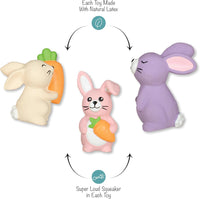 Fringe Studio: Hopping Love Carrots Latex Dog Toys 3PCE