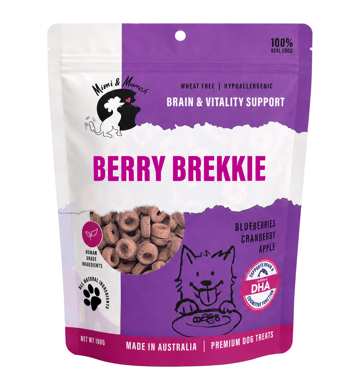 DOG TREATS | Mimi & Munch - Berry Brekkie Natural Dog Treats