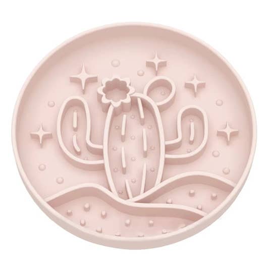 DOG ENRICHMENT | Meaty Licks: Cactus Calm Slow Feeder – Blush Beige