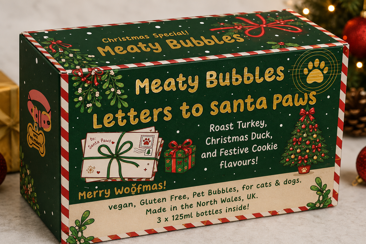 Apex Pet Products (Meaty Bubbles) - Meaty Bubbles Christmas Special Box - Letters to santa paws