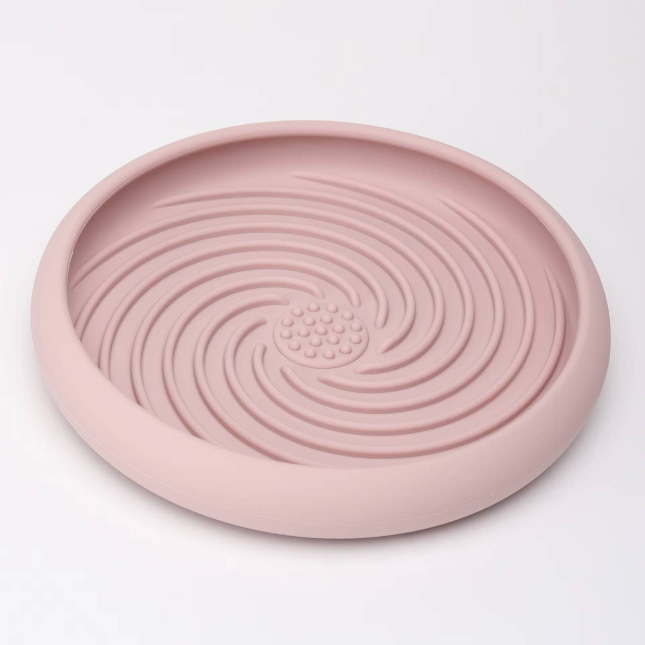 DOG ENRICHMENT | Meaty Licks: Swirl Soother Slow Feeder – Rose Pink (Small)