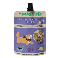 DOG TREATS | Meaty Licks: Calming Peanut Butter Pouch 113g (NEW)