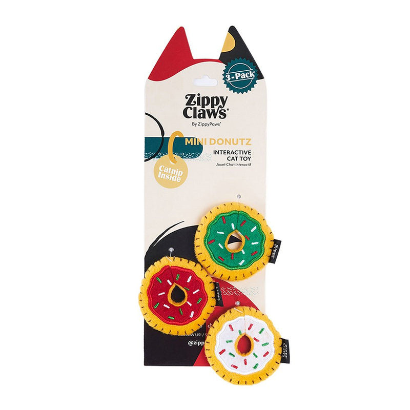 ZIPPY CLAWS: Holiday Mini Donutz 3pk (NEW)