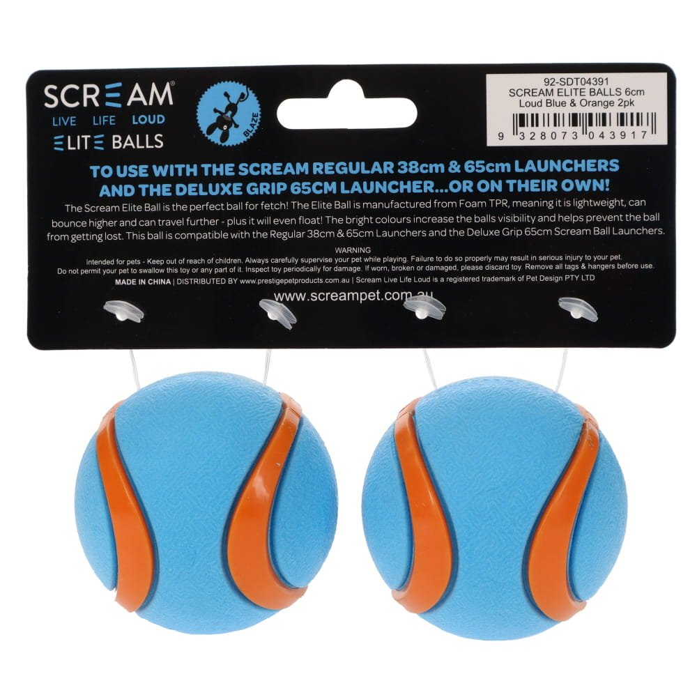 Scream: Elite Ball Loud Blue & Orange 2pk Medium