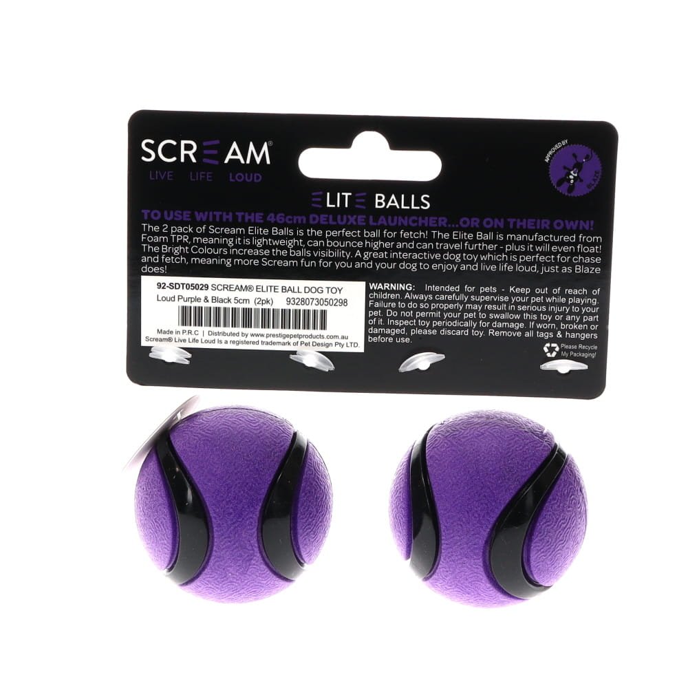 Scream: Elite Ball Loud Purple & Black 2pk Small