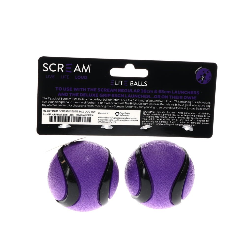 Scream: Elite Ball Loud Purple & Black 2pk Medium