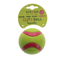 Scream: Elite Ball SQUEAKY Loud Green & Pink Large