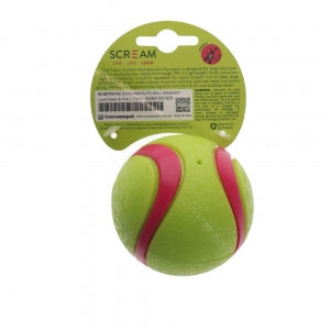 Scream: Elite Ball SQUEAKY Loud Green & Pink XL