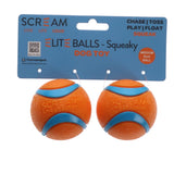 Scream: Elite Ball SQUEAKY Loud Orange & Blue 2pk Medium