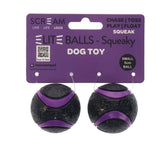 Scream: Elite Ball SQUEAKY Loud Black & Purple 2pk Small