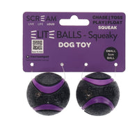 Scream: Elite Ball SQUEAKY Loud Black & Purple 2pk Small