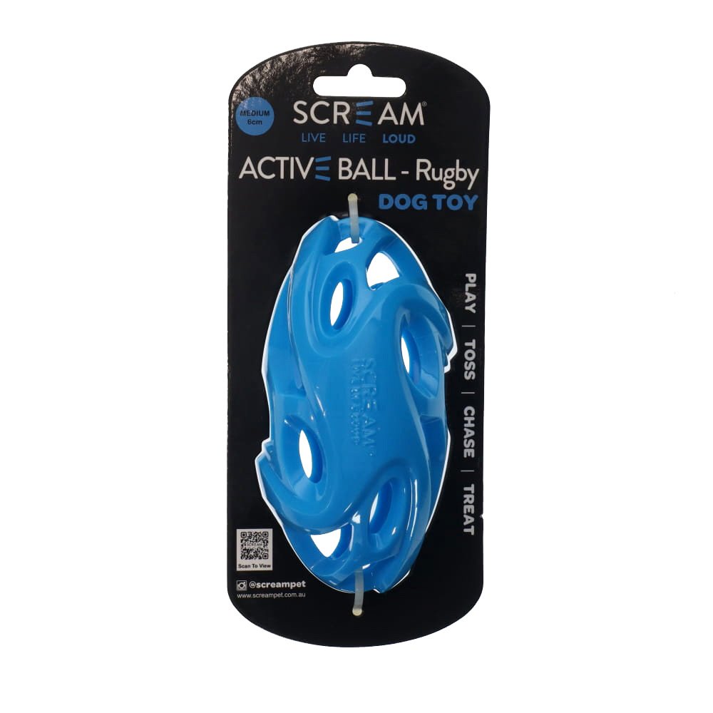 Scream: ACTIVE BALL RUGBY - Blue Medium