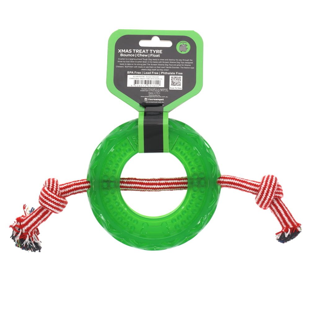 Scream Xtreme: Christmas Treat Tyre Green With Rope XL