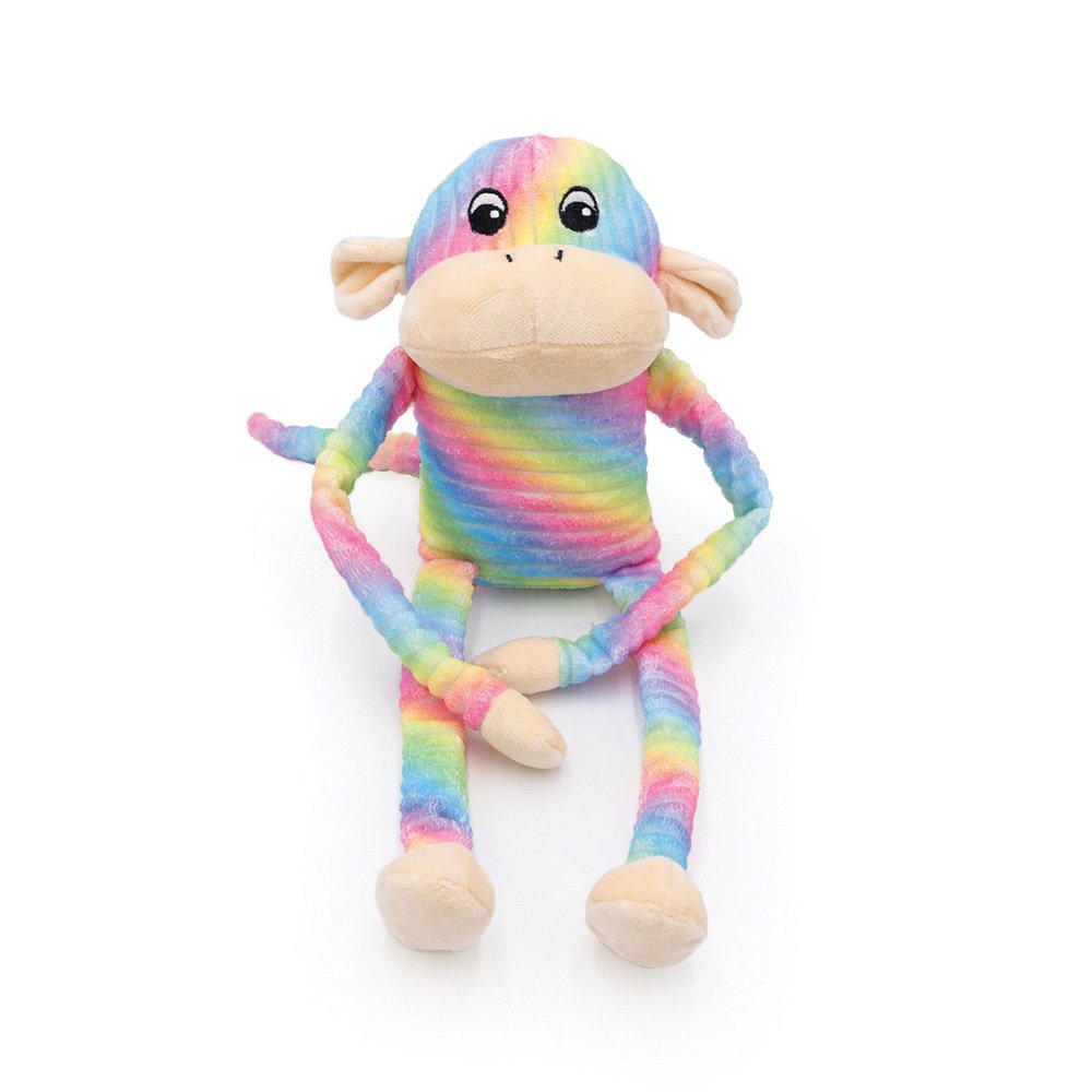 ZIPPY PAWS: Spencer The Crinkle Monkey Large - Rainbow