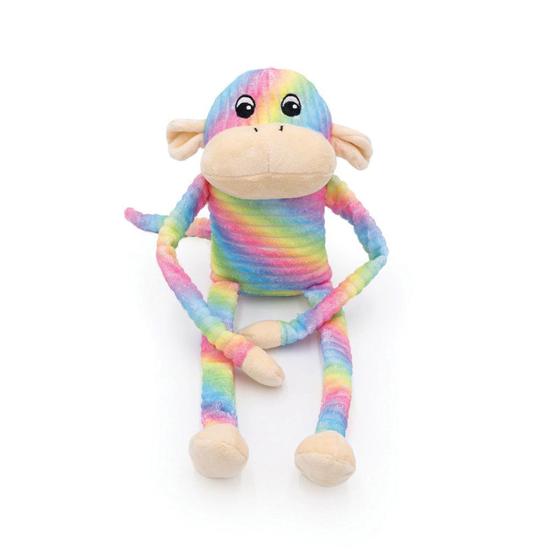 ZIPPY PAWS: Spencer The Crinkle Monkey Large - Rainbow (NEW)