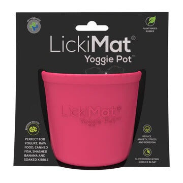 LICKIMAT: Yoggie Pot Slow Feeder Dog Bowl - Pink