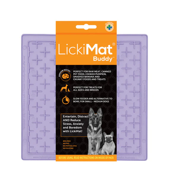 LICKIMAT: Buddy Original Slow Food Anti-Anxiety Licking Mat - Lavender