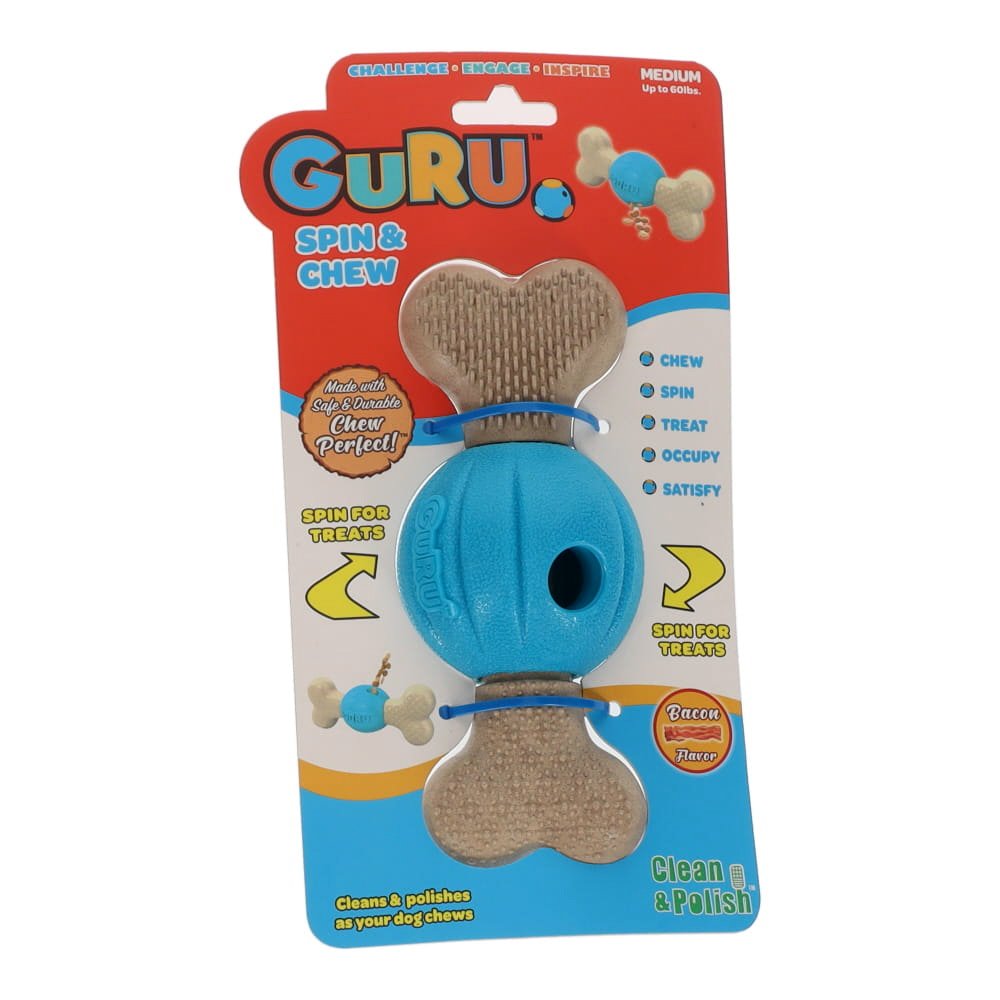 GURU: Spin & Chew Treat Bone - Bacon Flavour (NEW)