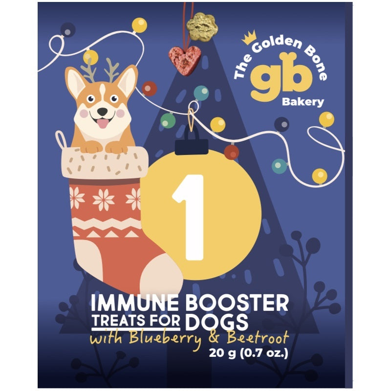 DOG TREATS | Golden Bone Bakery: PINK Christmas Advent Calendar Dog Treat Tower