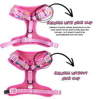 ADJUSTABLE DOG HARNESS (with NECK CLIP option): Beary Sweet