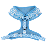 ADJUSTABLE DOG HARNESS: Blueberry Gingham