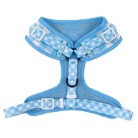 ADJUSTABLE DOG HARNESS: Blueberry Gingham