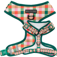 ADJUSTABLE DOG HARNESS: Candy Lane Plaid