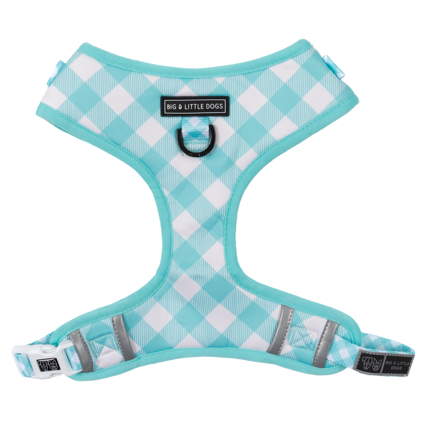 ADJUSTABLE DOG HARNESS: Peppermint Gingham