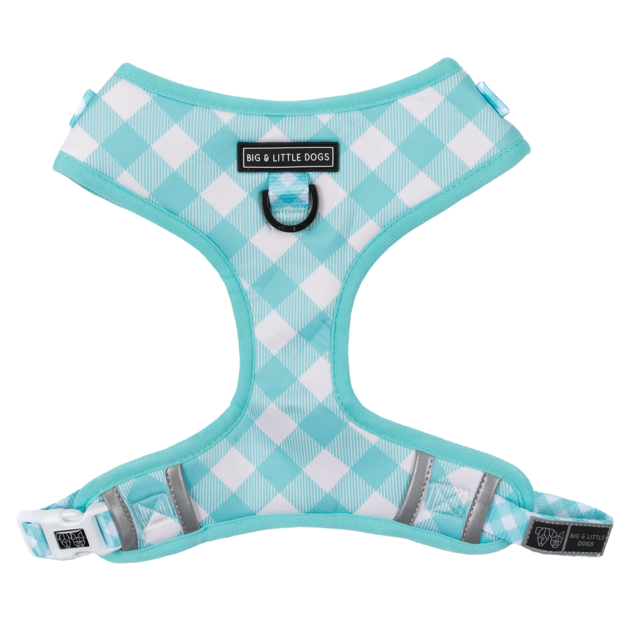 ADJUSTABLE DOG HARNESS: Peppermint Gingham