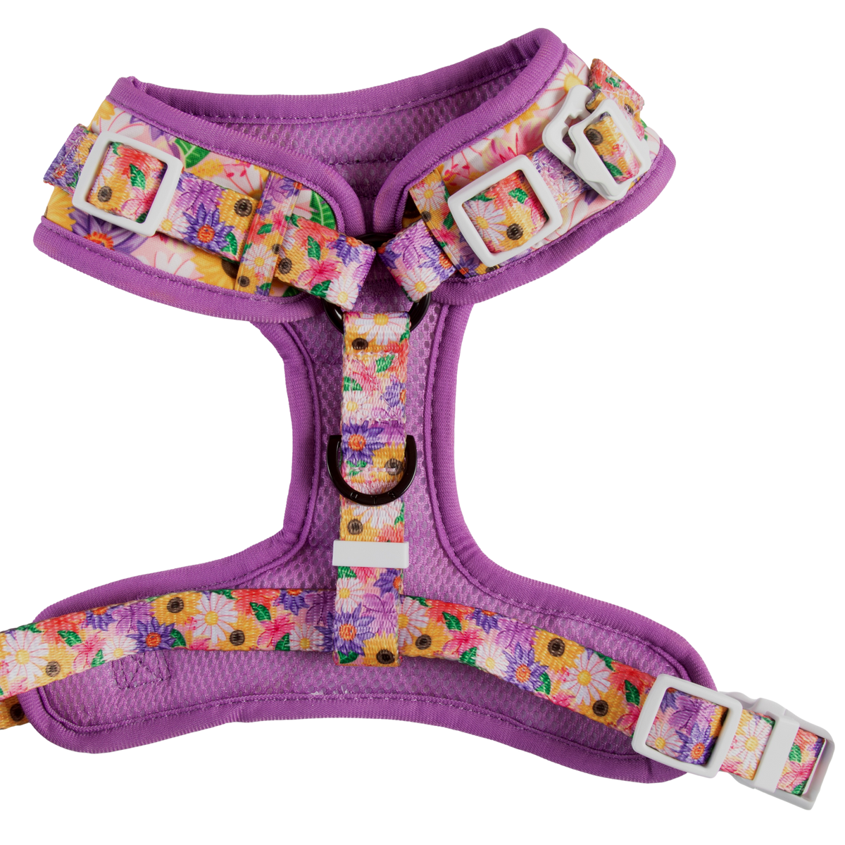 ADJUSTABLE DOG HARNESS (with NECK CLIP option): Spring Fling