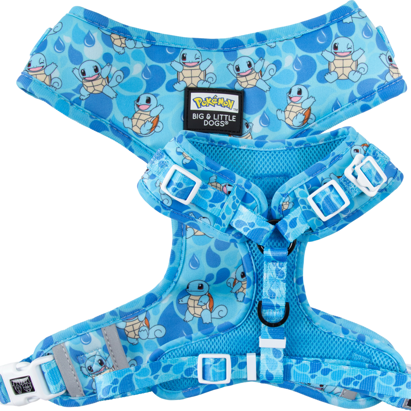 ADJUSTABLE DOG HARNESS (WITH NECK CLIP): Pokémon Collection - Squirtle