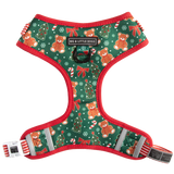 ADJUSTABLE DOG HARNESS (WITH NECK CLIP): A Beary Merry Christmas