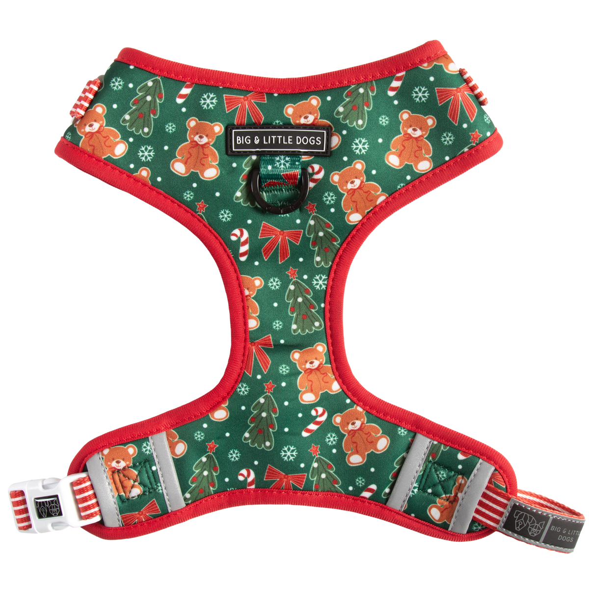 ADJUSTABLE DOG HARNESS (WITH NECK CLIP): A Beary Merry Christmas