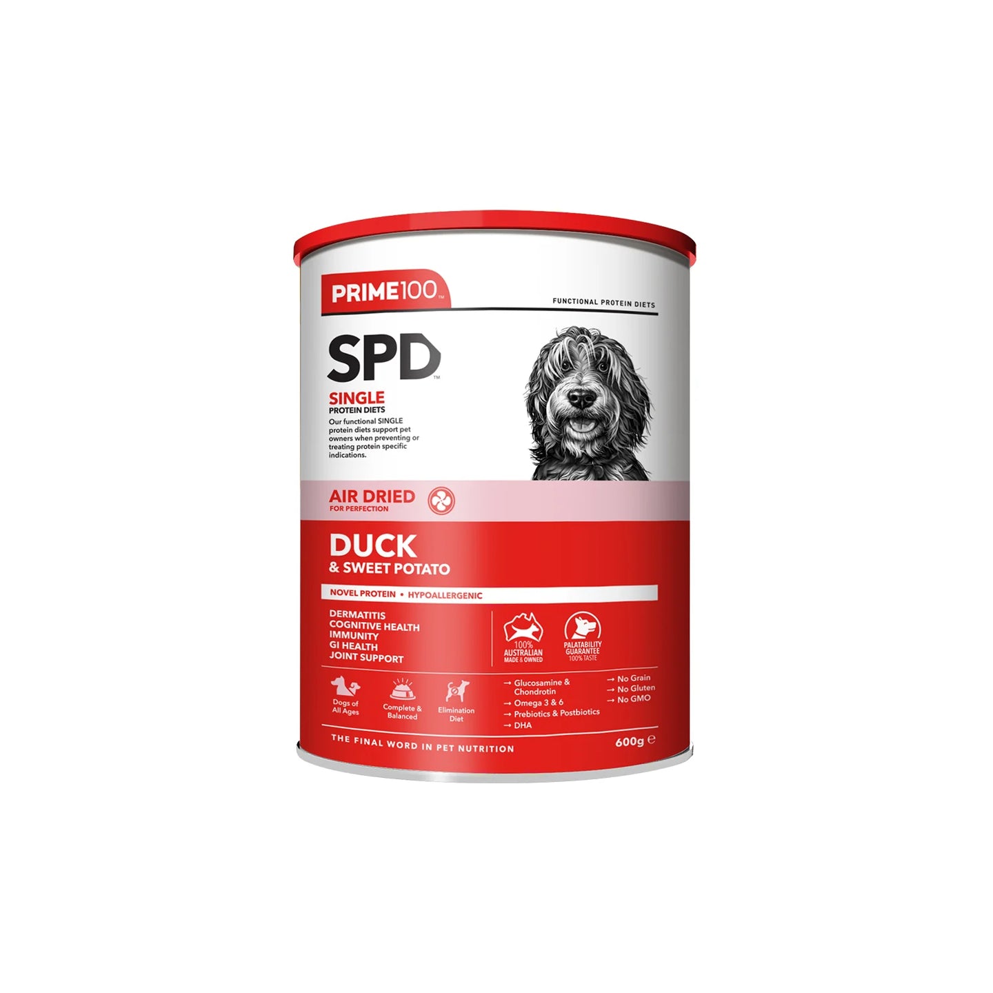 DOG FOOD: Prime100 SPD Air Duck & Sweet Potato 600g