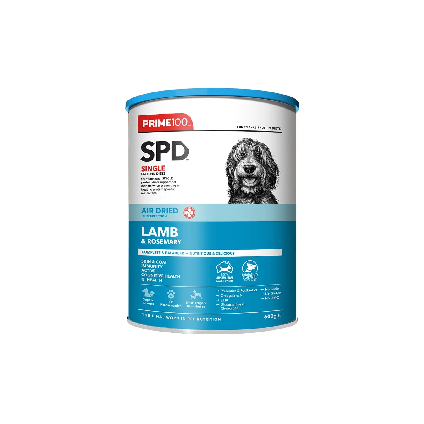 DOG FOOD: Prime100 SPD Air Lamb & Rosemary 600g