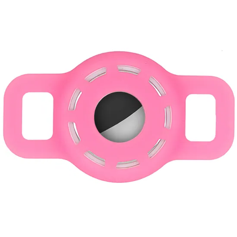 AirTag Holder | Harness or Collar Mounted (XS/S Size) | Glow-in-the-Dark Pink