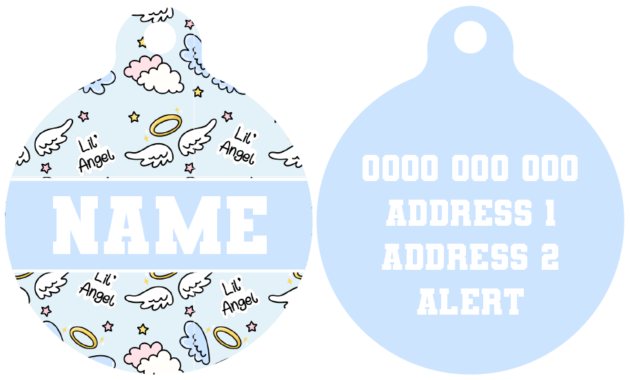 Pet ID Tag | Lil' Angel (Blue)