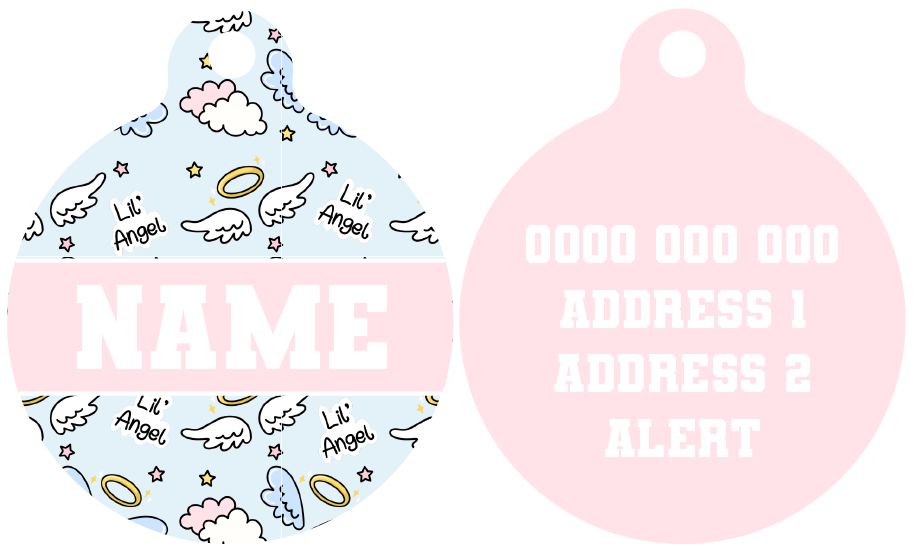 Pet ID Tag | Lil' Angel (Pink)