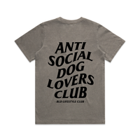 BLD LIFESTYLE CLUB TEE: "Anti Social Dog Lovers Club" | (Digital Printing)