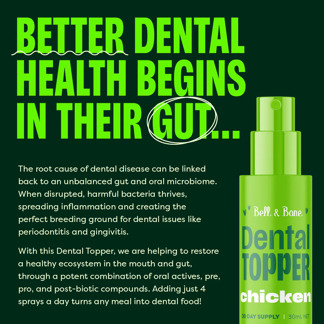 CAT MEAL TOPPER: Bell & Bone Cat Dental Topper - Chicken 30ml