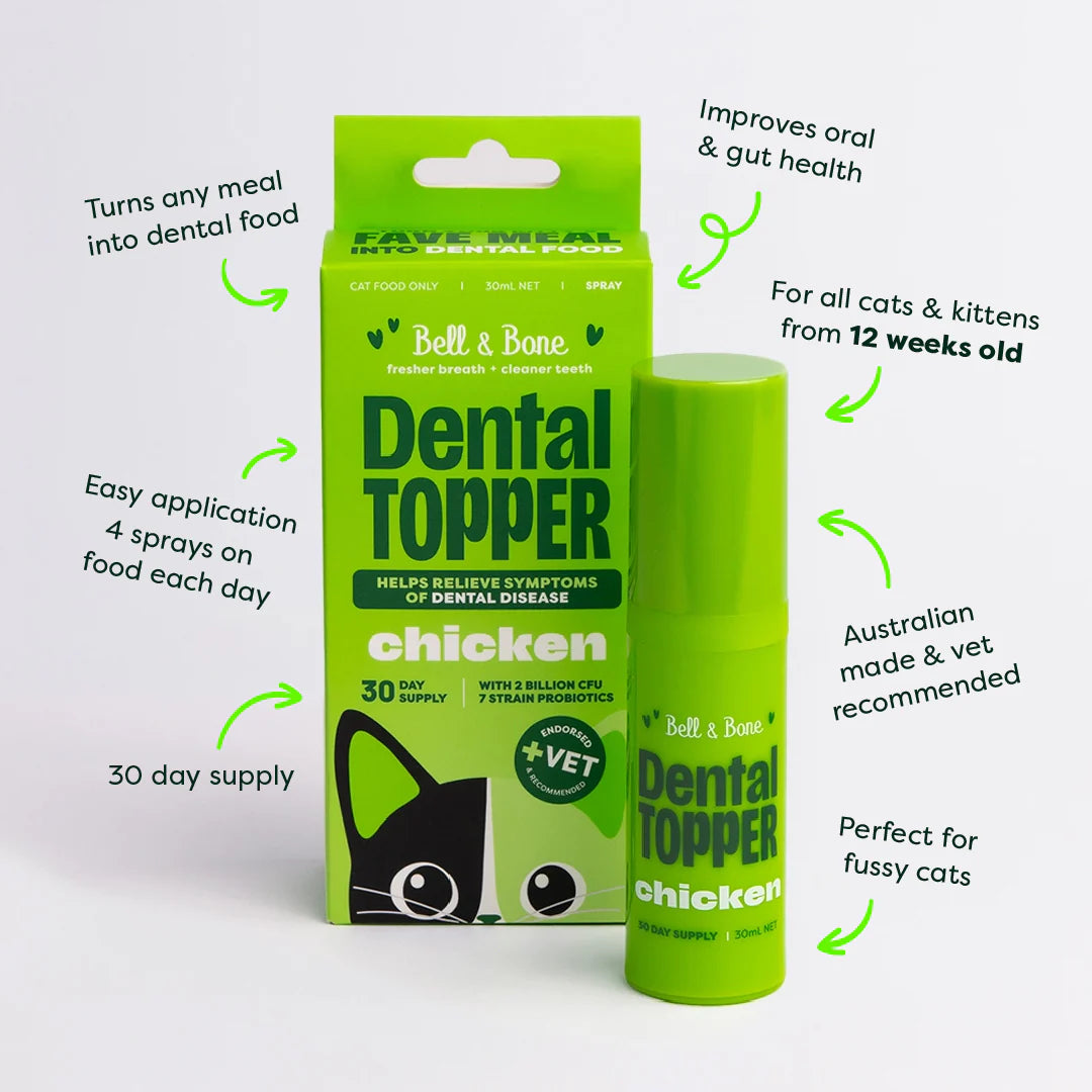 CAT MEAL TOPPER: Bell & Bone Cat Dental Topper - Chicken 30ml