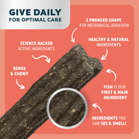 DOG TREATS: Bell & Bone Adult Dog Dental Stick Medium - Salmon, Mint & Charcoal