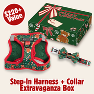CHRISTMAS EXTRAVAGANZA BOX: "A Beary Merry Christmas" (Step-In Harness & Collar)