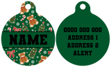 Pet ID Tag | A Beary Merry Christmas (Green)