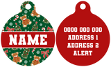 Pet ID Tag | A Beary Merry Christmas (Red)
