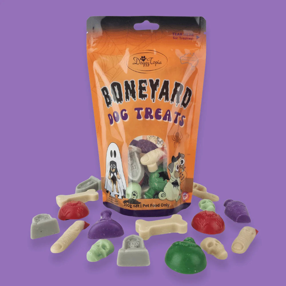 DOG TREATS | Doggy Topia - Halloween Boneyard Dog Lollies
