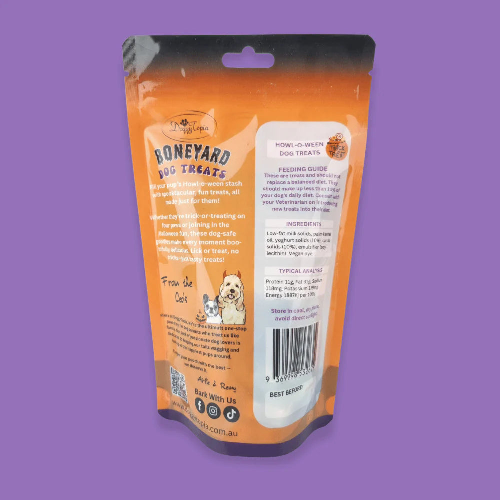 DOG TREATS | Doggy Topia - Halloween Boneyard Dog Lollies