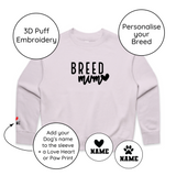 BLD LIFESTYLE CLUB CREW "Breed Mum" | Orchid (3D Puff Embroidery)